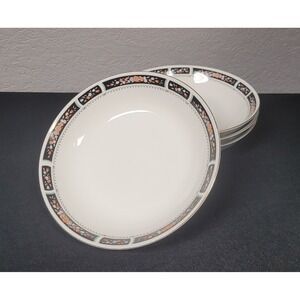 Silverie Fine China (SIV11 Pattern) Coupe Soup Bowl 7 1/2 in Set of 4 Vtg 1980s